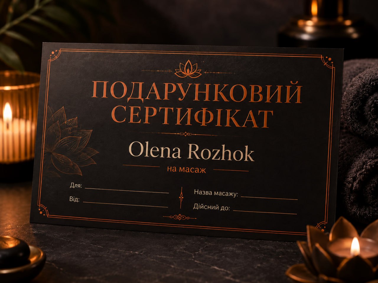 Подарункові сертифікати на масаж