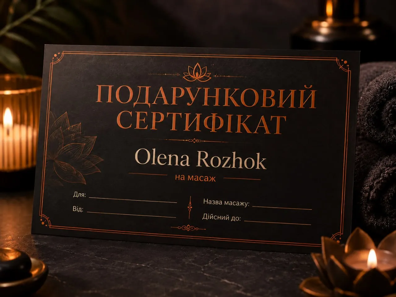 Подарункові сертифікати на масаж
